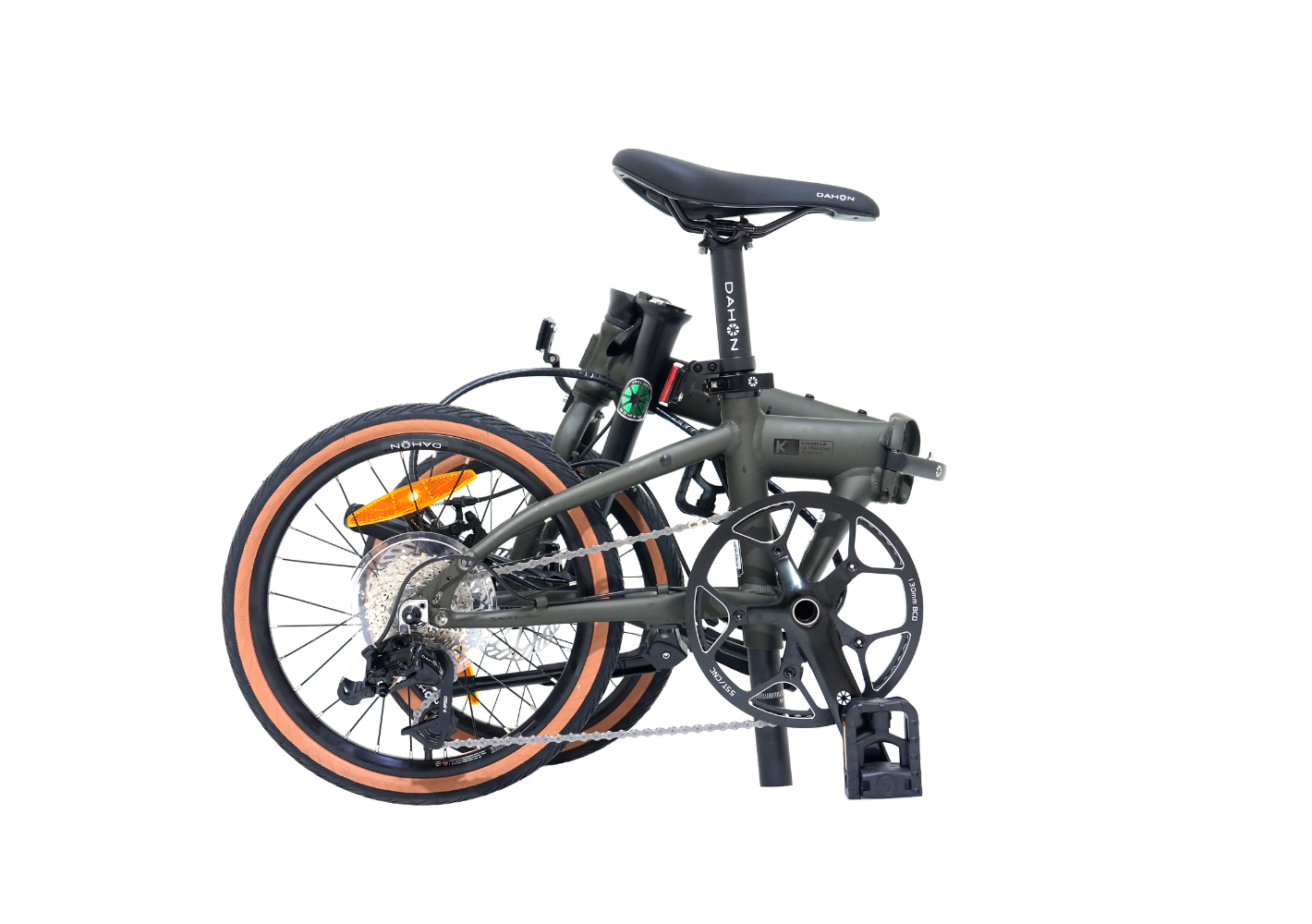 DAHON K9 Faltrad mit 10,4 kg leichtem Rahmen, 20-Zoll-Laufrädern und Scheibenbremsen